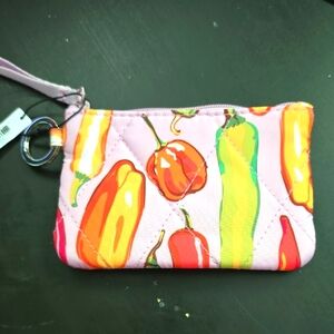 Colorful Pepper Print Card Holder